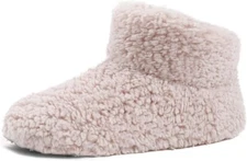 Women's Fluffy Bootie Slippers Cozy Memory Foam Soft sole House Shoes