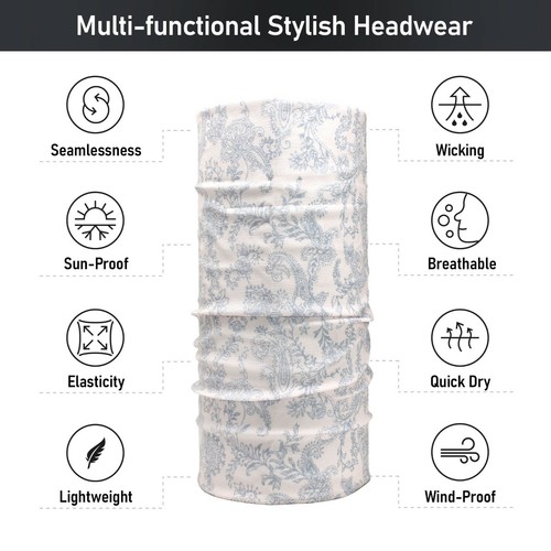 Neck Gaiter Bandana Face Mask Stretch Design Reusable Washable UV Sun Cover Pack - Picture 67 of 228