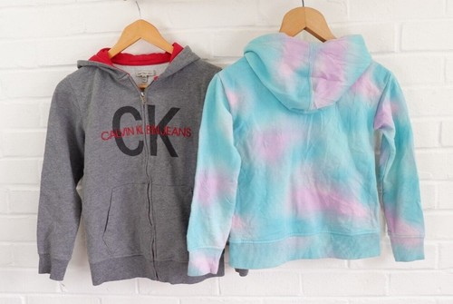 2 x Mädchen Calvin Klein Jeans durchgehender Reißverschluss Kapuzenpullover Hoodie Konvolut M 10 - 12 - Bild 7 von 10