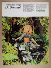 1967 Triumph Trophy TR6 650 Motorcycle vintage print Ad