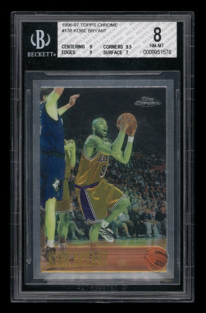 1996-97 Topps Chrome: #138 Kobe Bryant Rookie BGS 8 NM-MT | eBay
