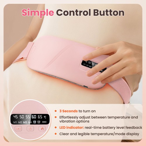 Electric Heating Menstrual Vibration Pad Belt For Period Pain Relief Cramps