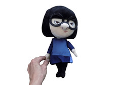 Disney Pixar Edna Mode Plush Doll 12" The Incredibles 2 Embroidered Glasses EUC