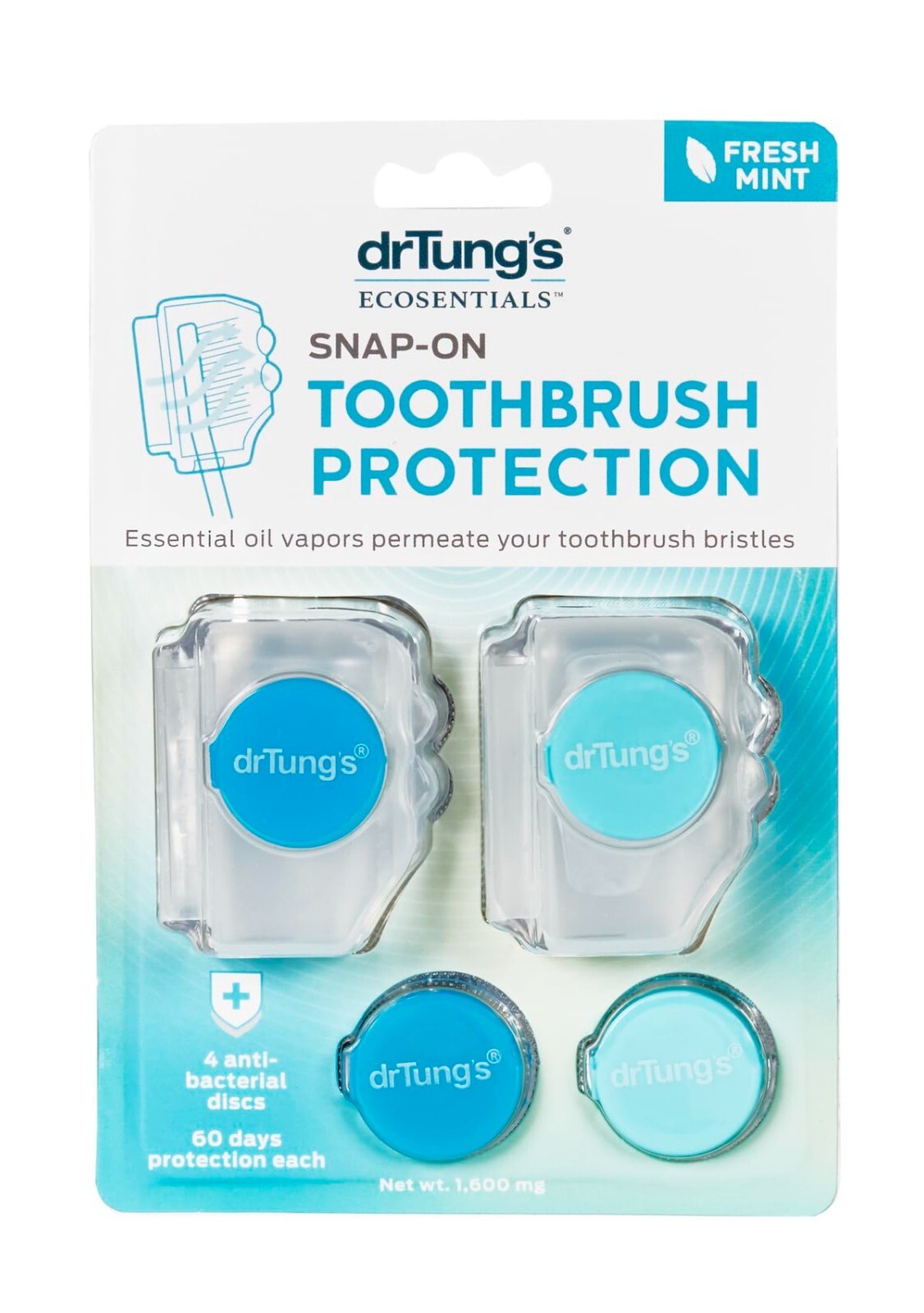 Dr. Tungs - Snap-On ToothBrush Protection (Fresh Mint) *Anti
