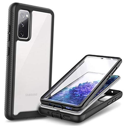NZND Case for Samsung Galaxy S20 FE with [Built-in Screen Protector], Black