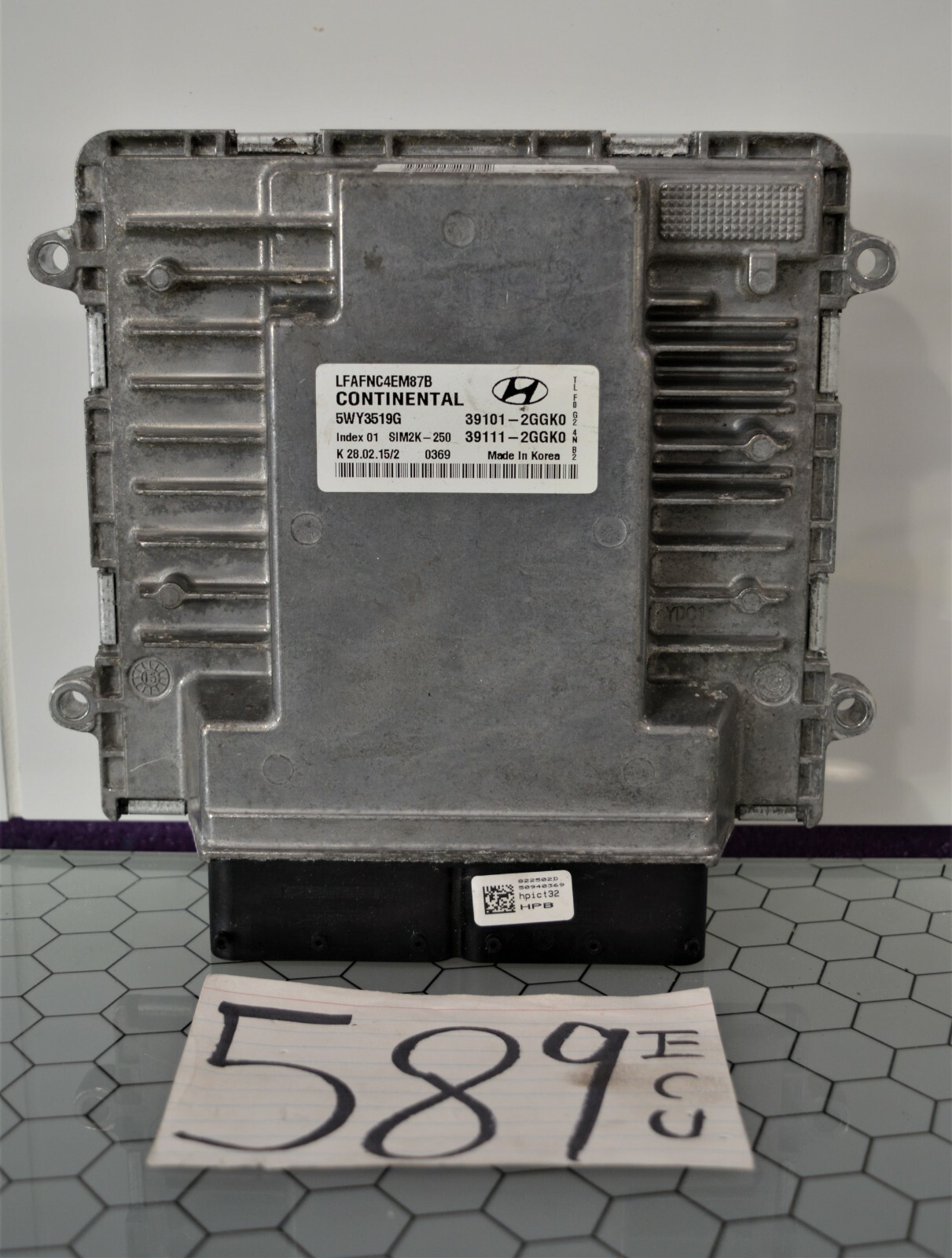 2015 2016 Hyundai Sonata #589 Engine Computer ECM ECU 39101-2GGK0