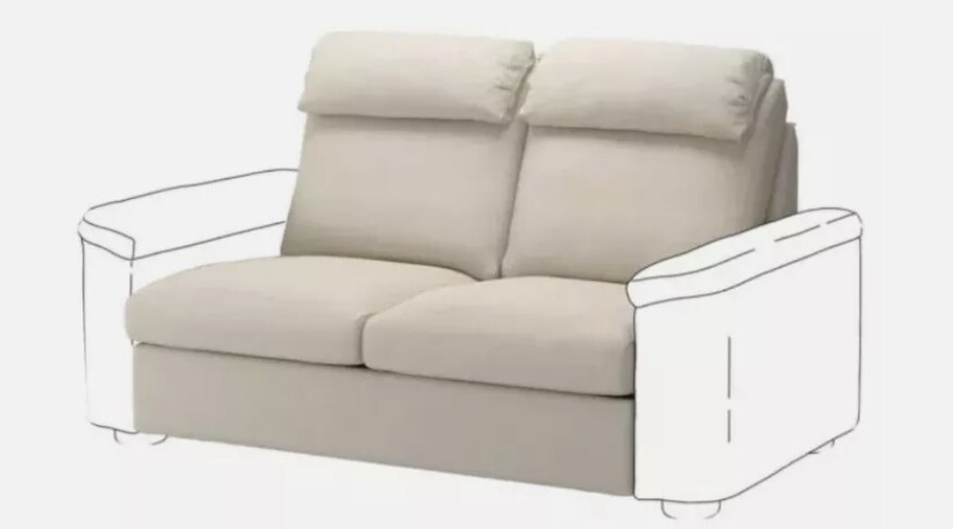 IKEA LIDHULT Cover for Seat Sleeper Sofa Gassebol Light Beige  New