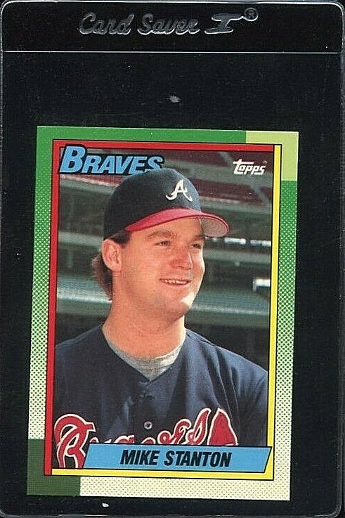 1990 TOPPS TIFFANY #694 MIKE STANTON ROOKIE RC ATLANTA BRAVES 