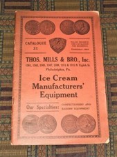 XRARE: ~1899 Thos. Mills Ice Cream Manufacturer's Equipment catalog illustrated