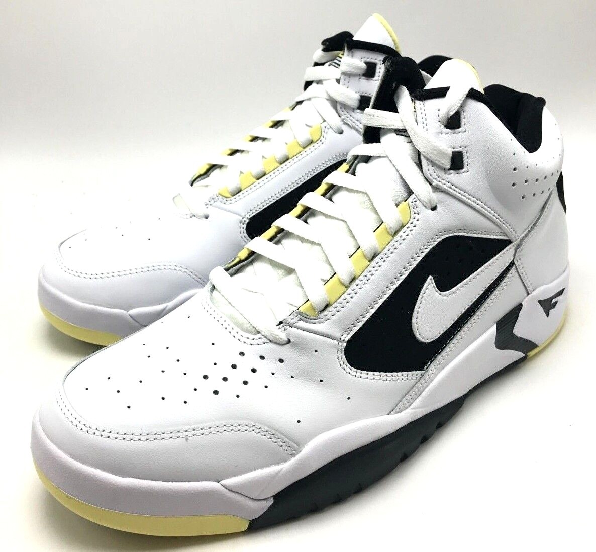 Nike::ブーツ:24.5[RESALE] Size 9.5 - Nike Air Flight Lite Mid White Black Lemon for
