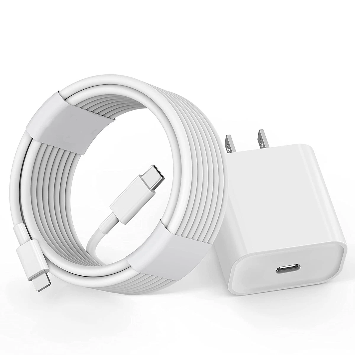 Lightning to USB-C Cable Wall Charger + 3 FT Type-C to Lightning Cable,  Compatible with iPhone 13 Pro / 11 Pro Max / XS / XS Max / X