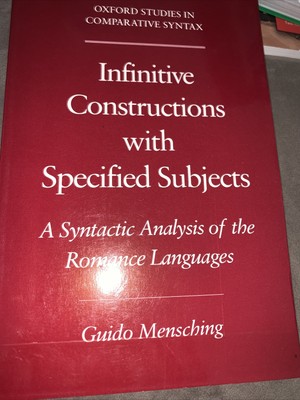 Infinitive Constructions with Specified Subjects: A Syntactic Analysis of the...