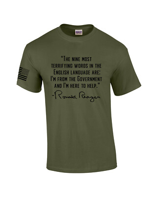 Ronald Reagan Famous Quote Reagan Bush American Flag Sleeve Patriotic Mens