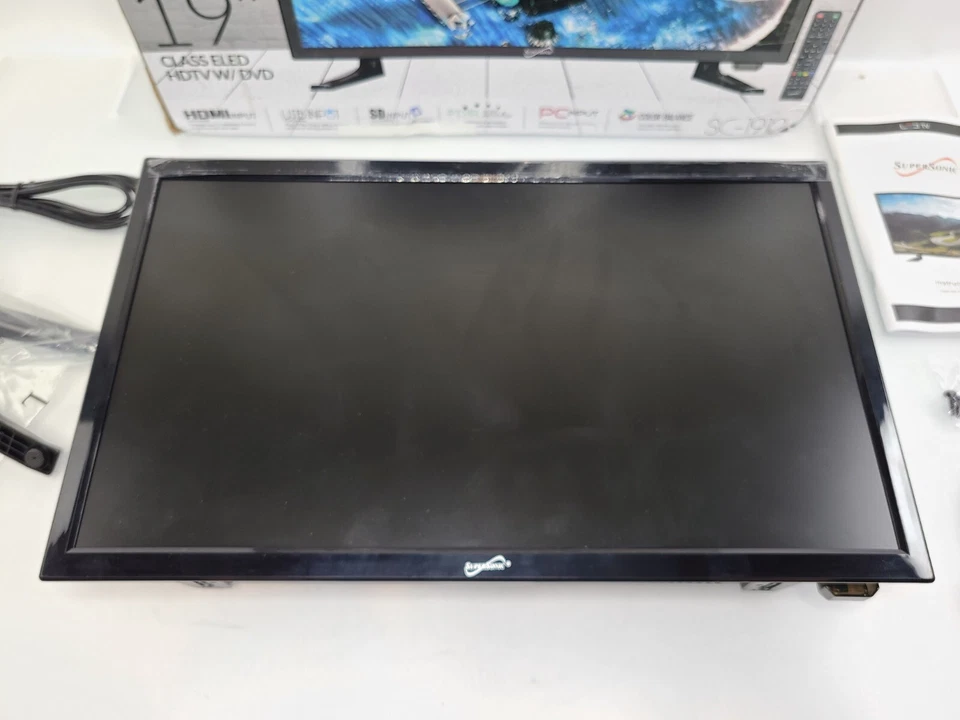 SuperSonic LED Widescreen HDTV 19" w/ Built-in DVD Player SC-1912 Preowned - Image 2 of 4