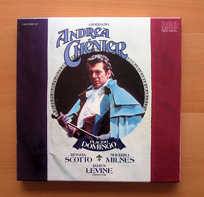 RL 02046 Giordano Andrea Chenier Placido Domingo James Levine RCA 3xLP NEAR MINT