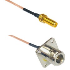 RG316 RP-SMA Female Long to N FLANGE FEMALE RF Cable Rapid-SHIP LOT
