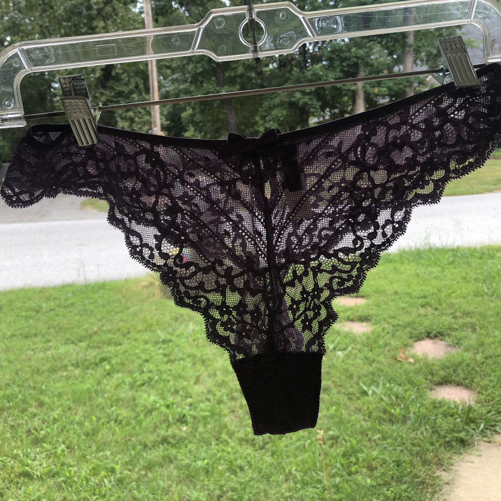 Vintage Chantelle Purple Bikini Thong Lace panty size… Gem