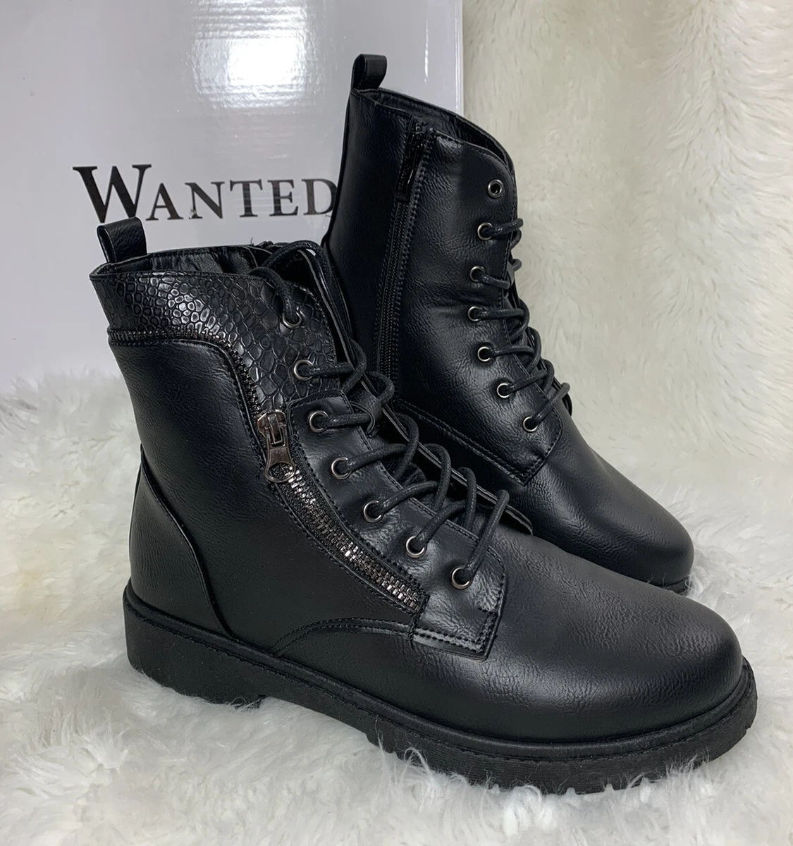 Wanted lace up online boots