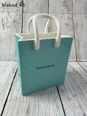 TIFFANY & CO. Shopping Bag Type Pottery Ornament Accessory Case