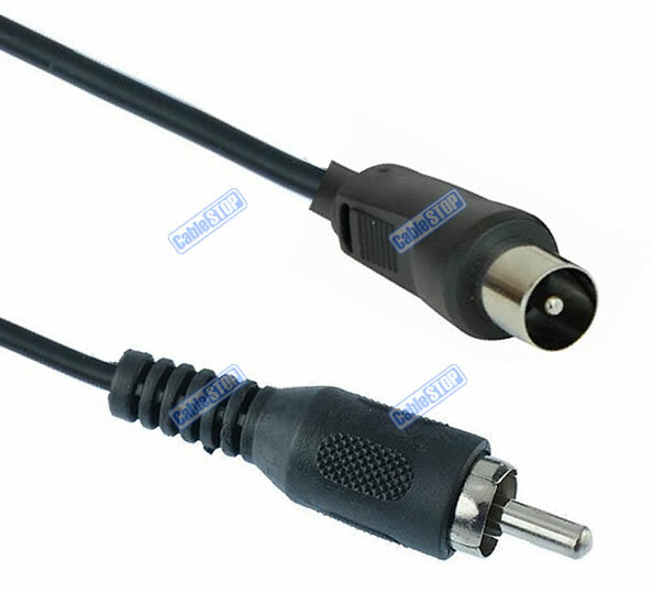 COAX TO RCA PHONO TV TO CONSOLE GAMING CABLE 2M | eBay