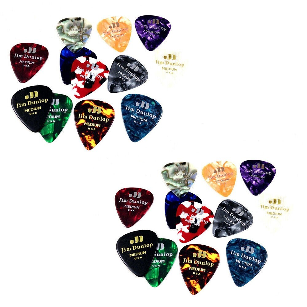 Dunlop 24-Pack Celluloid Guitar Picks Medium Thickness Variety