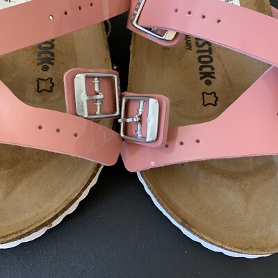 Birkenstock Yao Pink Patent Birko-flor size womens 38 Nwt | eBay