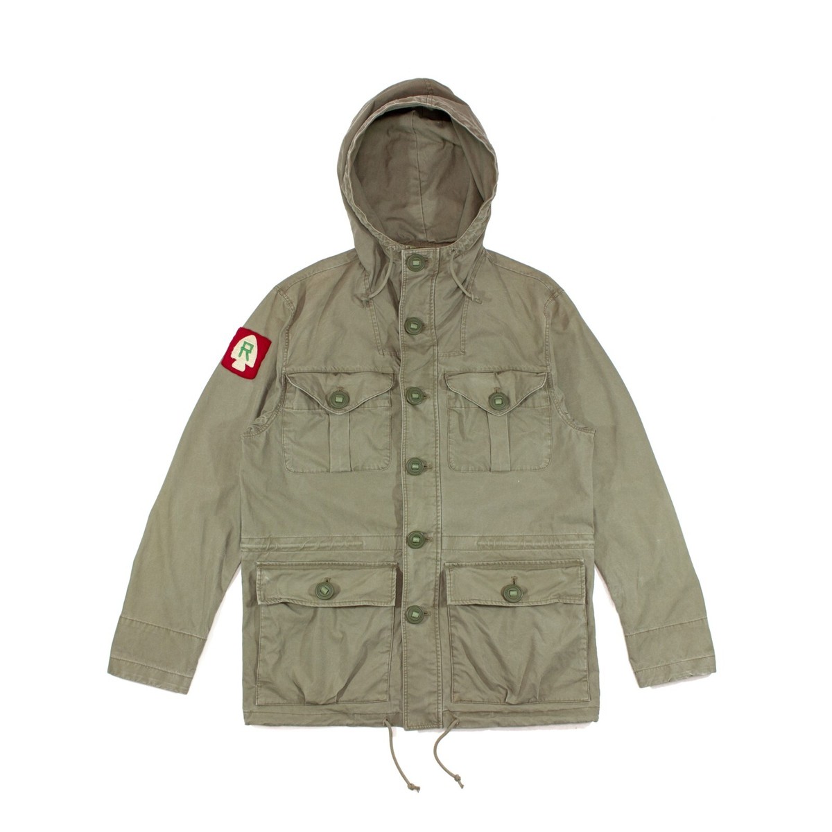 RARE Rugby Ralph Lauren Field Military Hooded Jacket In Khaki | eBay