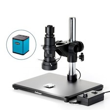 Amscope 0.7X-5X Zoom Inspection LED Microscope 1080P 5MP HDMI Auto-focus Camera