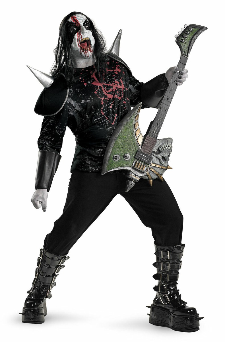 black metal dress up Adult Metal Mayhem Heavy Metal Costume