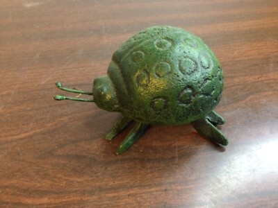 Cast Iron Lady Bug Ladybird Paperweight Garden Home Figurine Insect