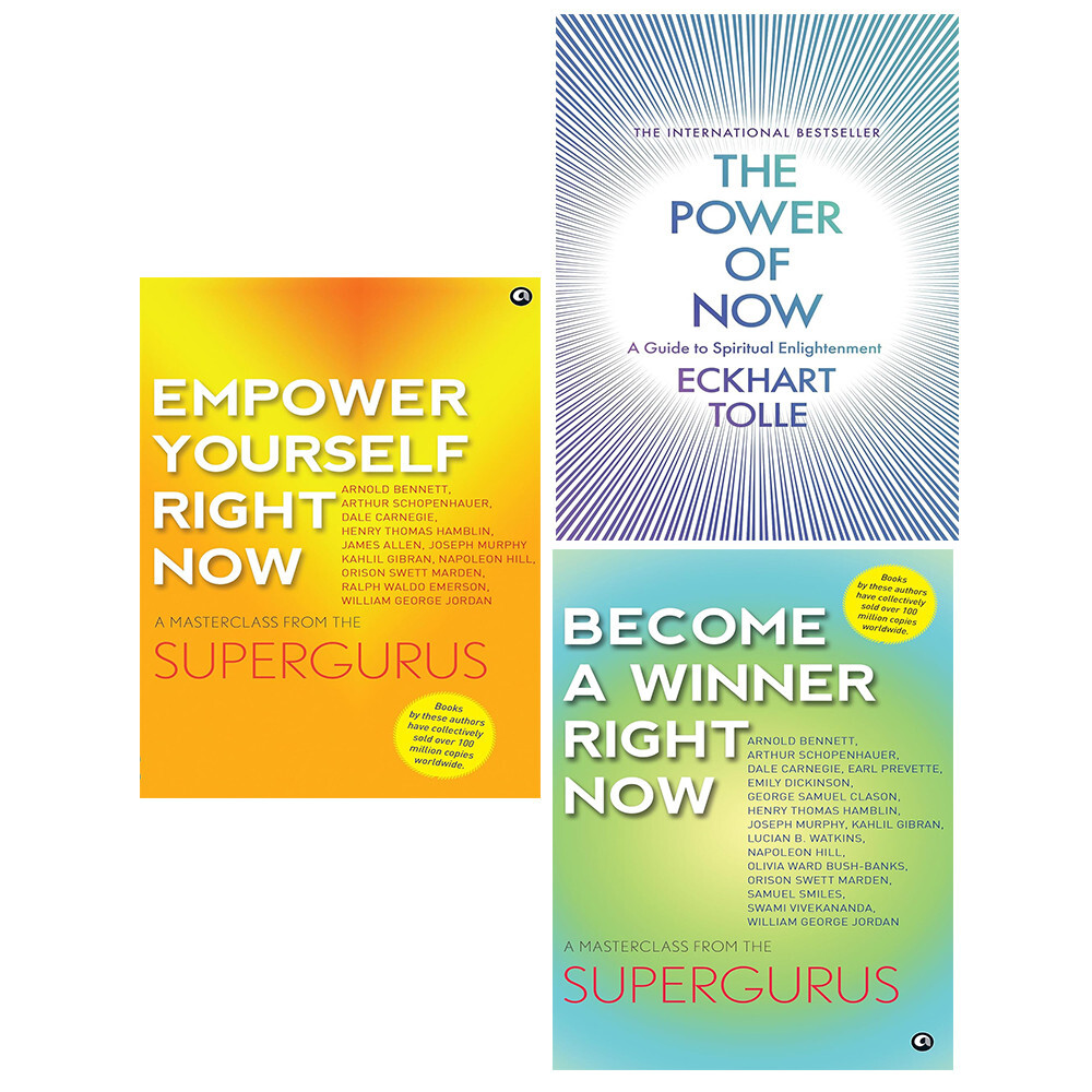 Empower Yourself Right, Become Winner Right, Power of Now Eckhart Tolle 3 Books
