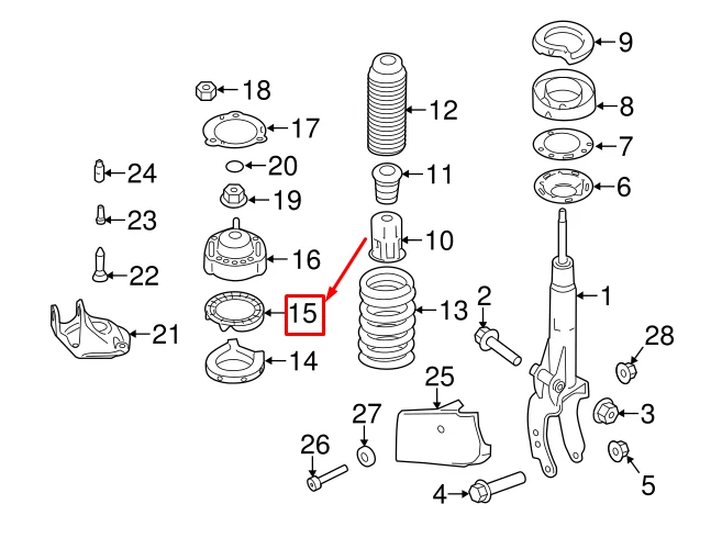 PORSCHE CAYENNE 92A Front Upper Coil Spring Shim 95834352400 NEW 