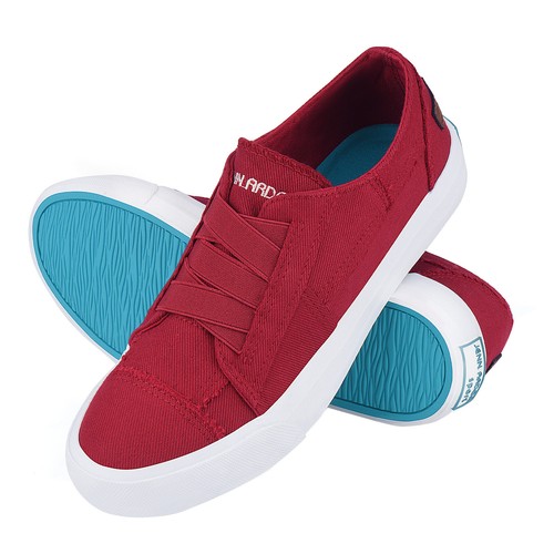 Jenn Ardor Damen Canvas Slipper Turnschuhe niedrig oben Freizeit Wanderschuhe für Tennis - Bild 76 von 83