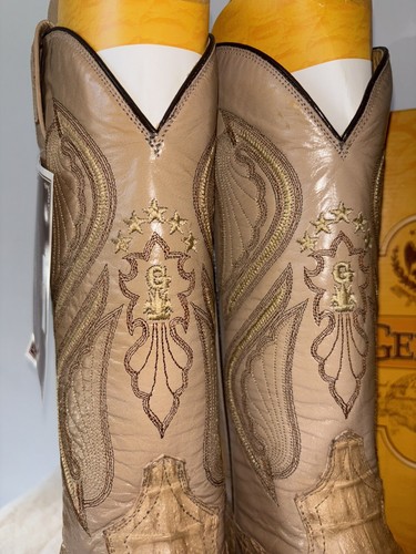Botas de Vaquero El General Horn Back Cuero Exótico Marrón Caimán Para Hombres Talla 6 - Imagen 5 de 12