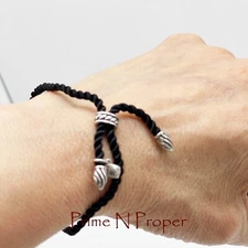 David Yurman Black Adjustable Sterling Silver Silk Bracelet