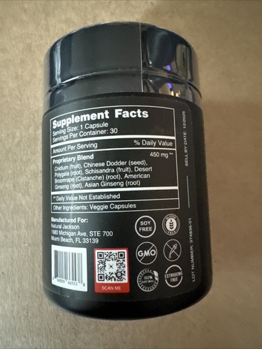 Natural Jackson Natural Driven Libido Booster for Men Sealed 30 Capsules - Picture 4 of 4