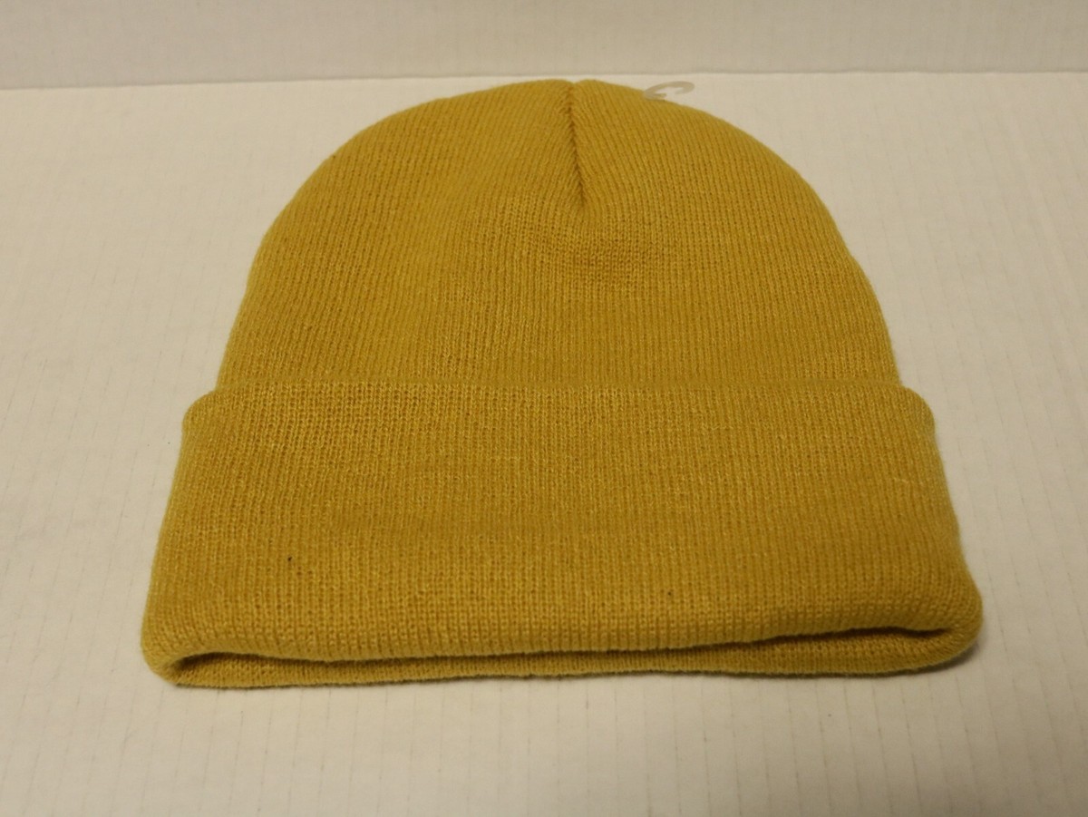 Bro Mac Yellow Beanie Hat Chamblack Sanforized Unisex One