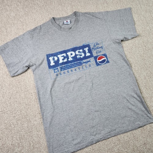 PEPSI GENERATION VTG Vintage T-Shirt X/XL Gray Like Nothing Else Single-Stitch - Picture 5 of 11
