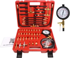 BETOOLL Pro Fuel Injection Pressure Tester Kit Gauge 0-140 PSI with 9.49,7.89