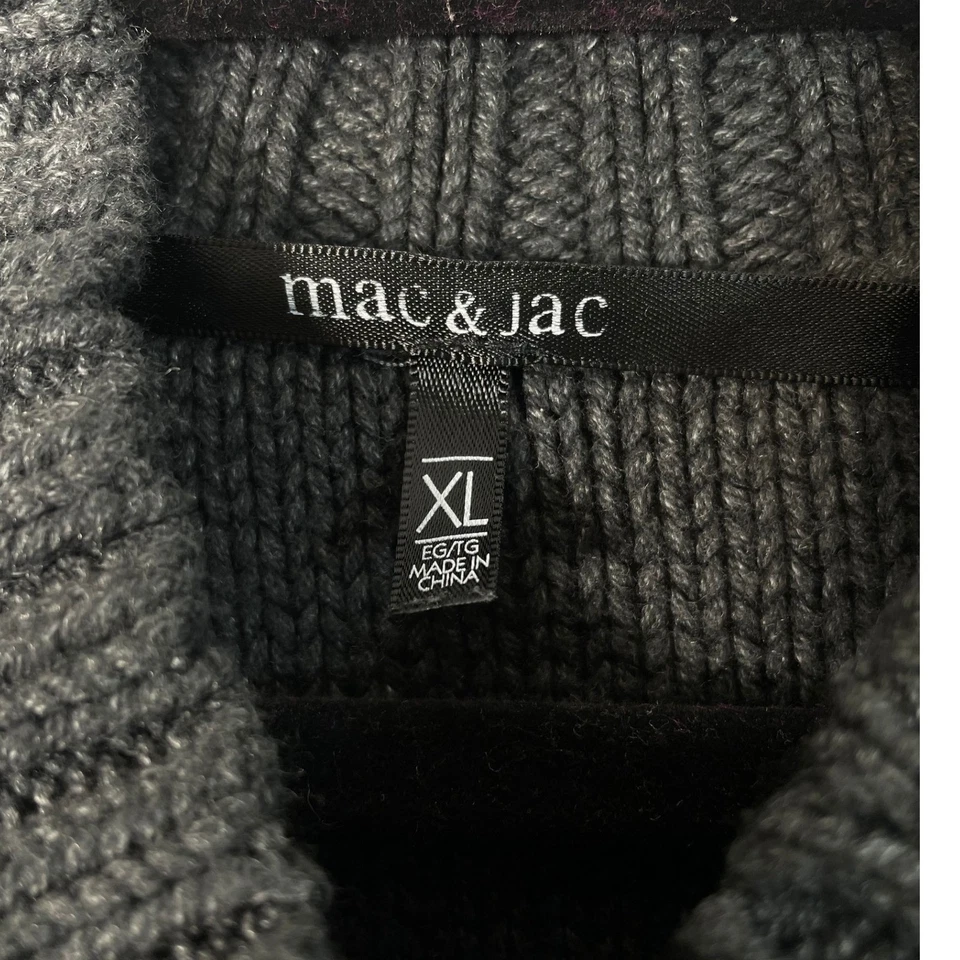 Mac & Jac женщин XL кардиган свитер вязаный коротким рукавом кнопка спереди черный - Изображение 2 из 4