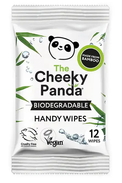 The Cheeky Panda Cheeky Panda Biodegradable Bamboo Handy Wipes - 12 Wipes - Image 3