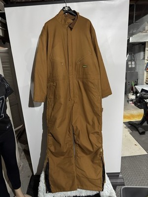 Vtg Walls Blizzard Pruf Insulated Coveralls Outerwear Mens XXL 50-52 Tan Work