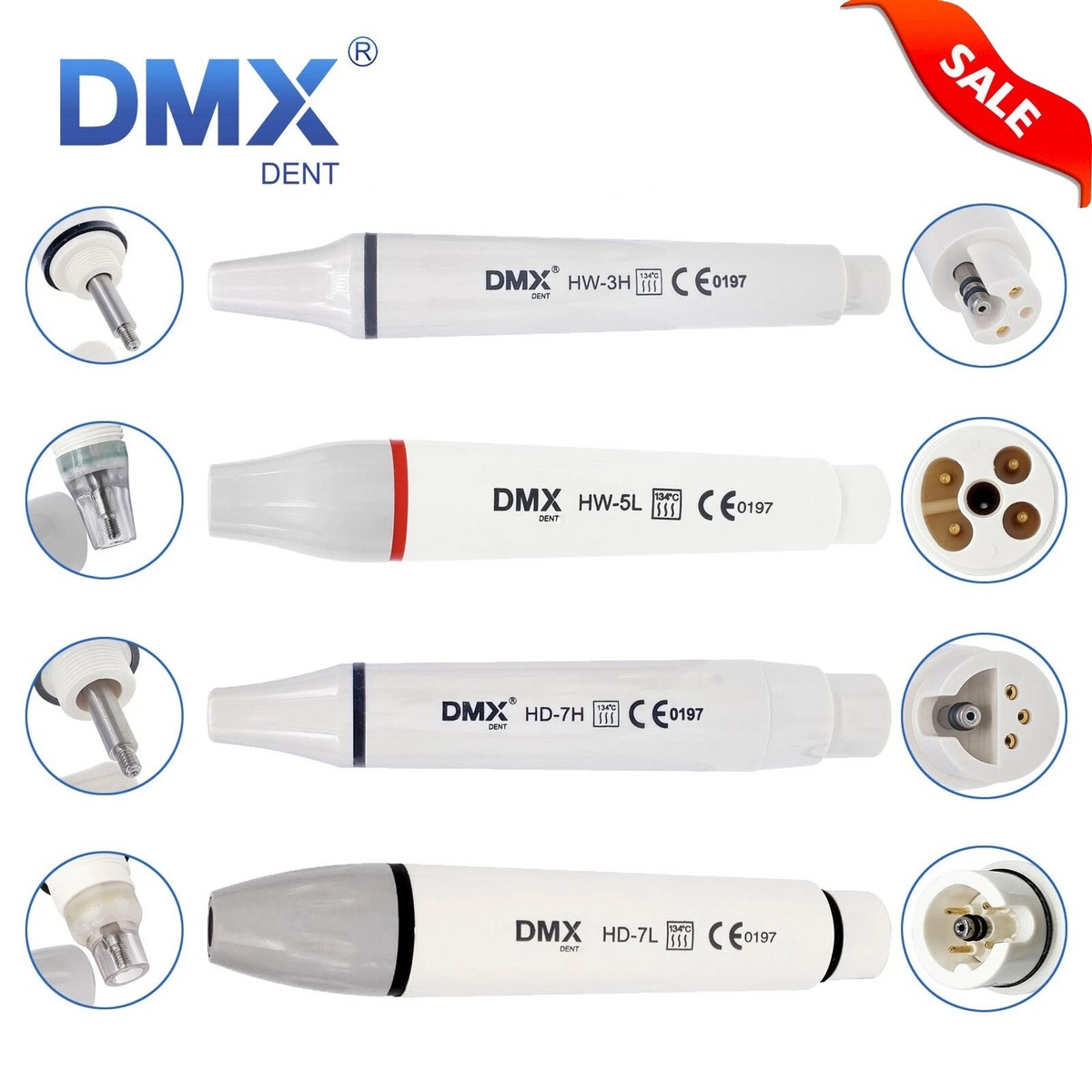 Dental Ultrasonic LED Piezo Scaler Handpiece Fit WOODPECKER/DTE