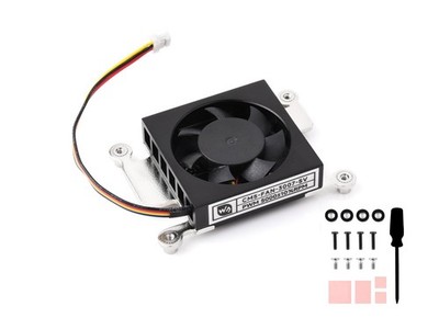 Waveshare Raspberry Pi CM5 Cooling Fan, 500010% RPM, 5V, 54x39x13mm,... 
