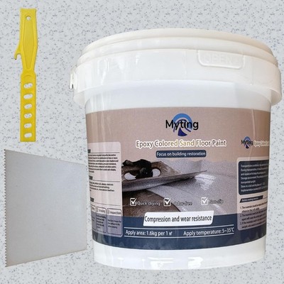 Epoxy Colored Sand Floor Paint, Epoxy Floor Paint High Gloss Marble Effect Coati