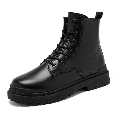 Men Comfortable Zipper Work Walking Boots Outdoor High Top Fashion Ankle Boots