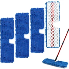 4 Pack Mop Head Replacement Compatible with O-Cedar Hardwood Floor 'N More Micro