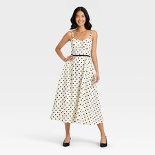 A New Day Women's Bow Belt Midi Dress Sleeveless Adjustable Straps