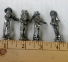 Vintage Pewter 4 Hillbilly Band  Figures   Signed EW.  Two Inch Nice — photo 7