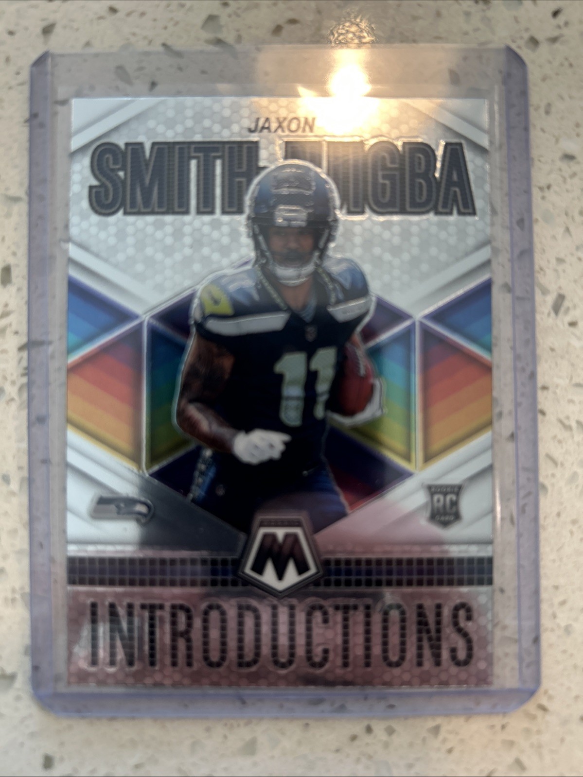 2023 Panini Mosaic - Introductions Jaxon Smith-Njigba #I-7 Silver Prizm (RC)